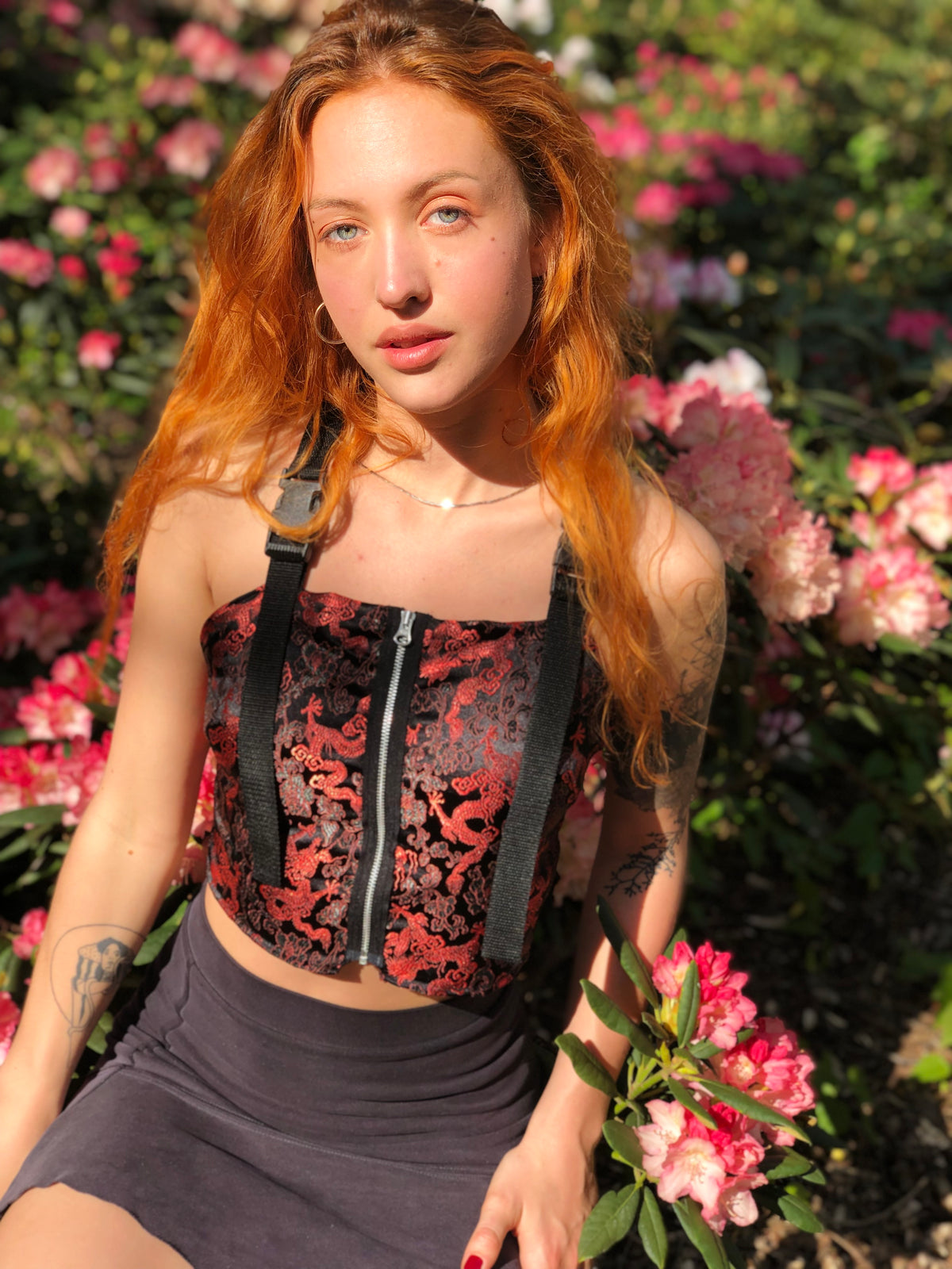 "DRAGON BAY" Zipper Top