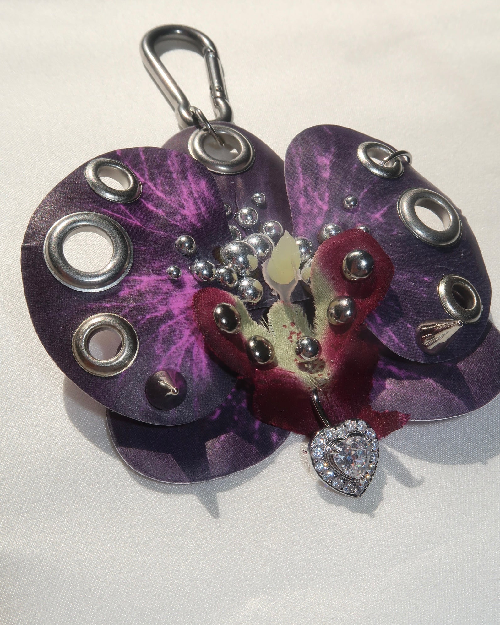 DARK VIOLET ORCHID Keychain