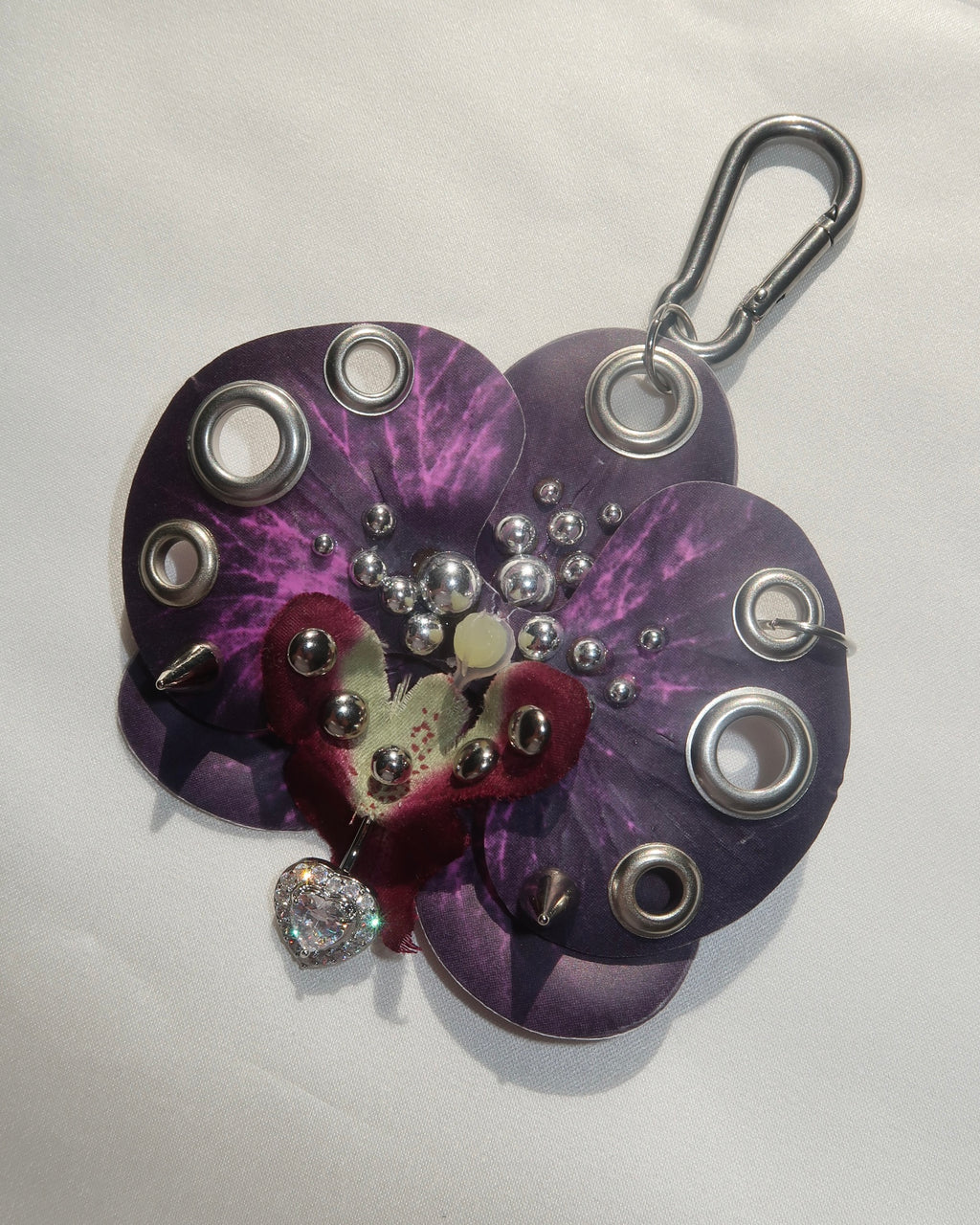 DARK VIOLET ORCHID Keychain
