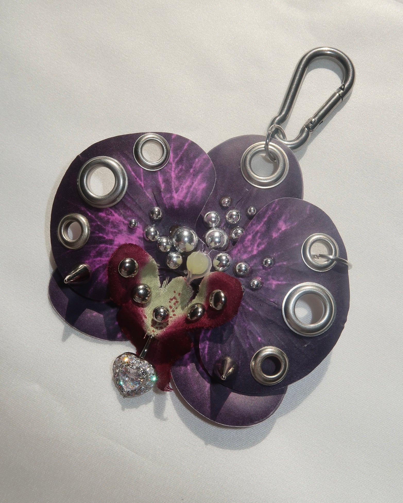 DARK VIOLET ORCHID Keychain