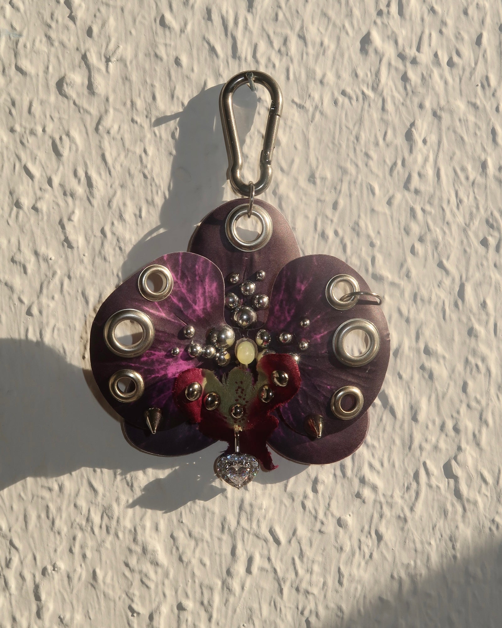 DARK VIOLET ORCHID Keychain