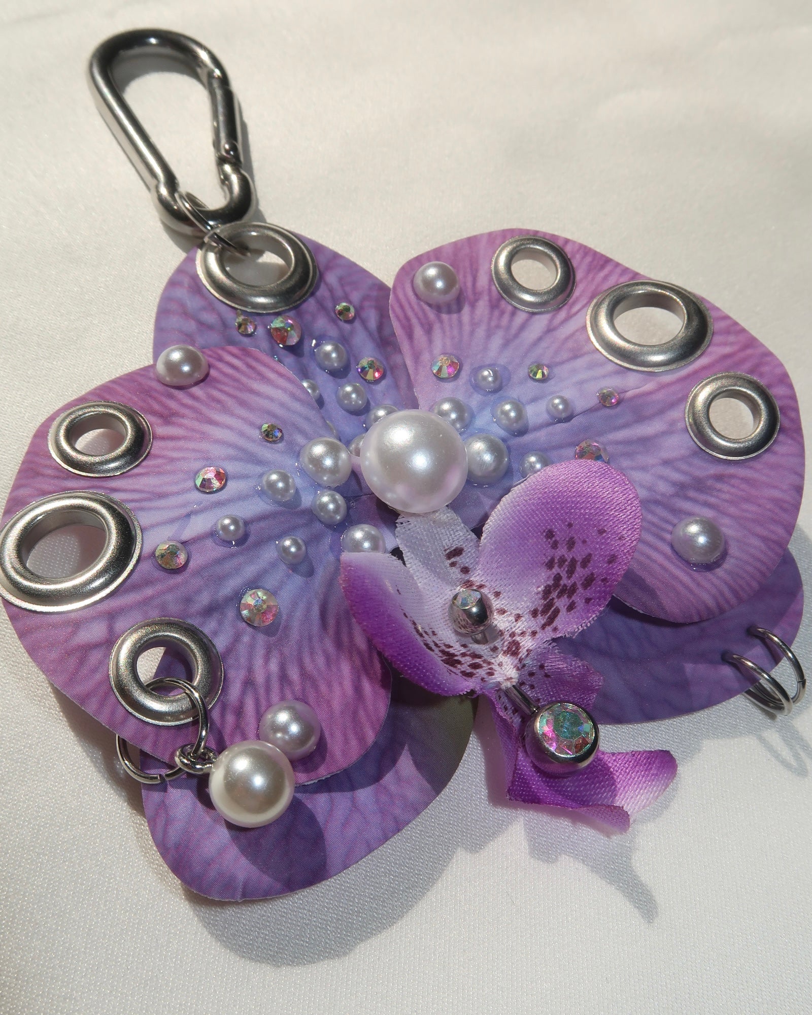 DEEP VIOLET ORCHID Keychain