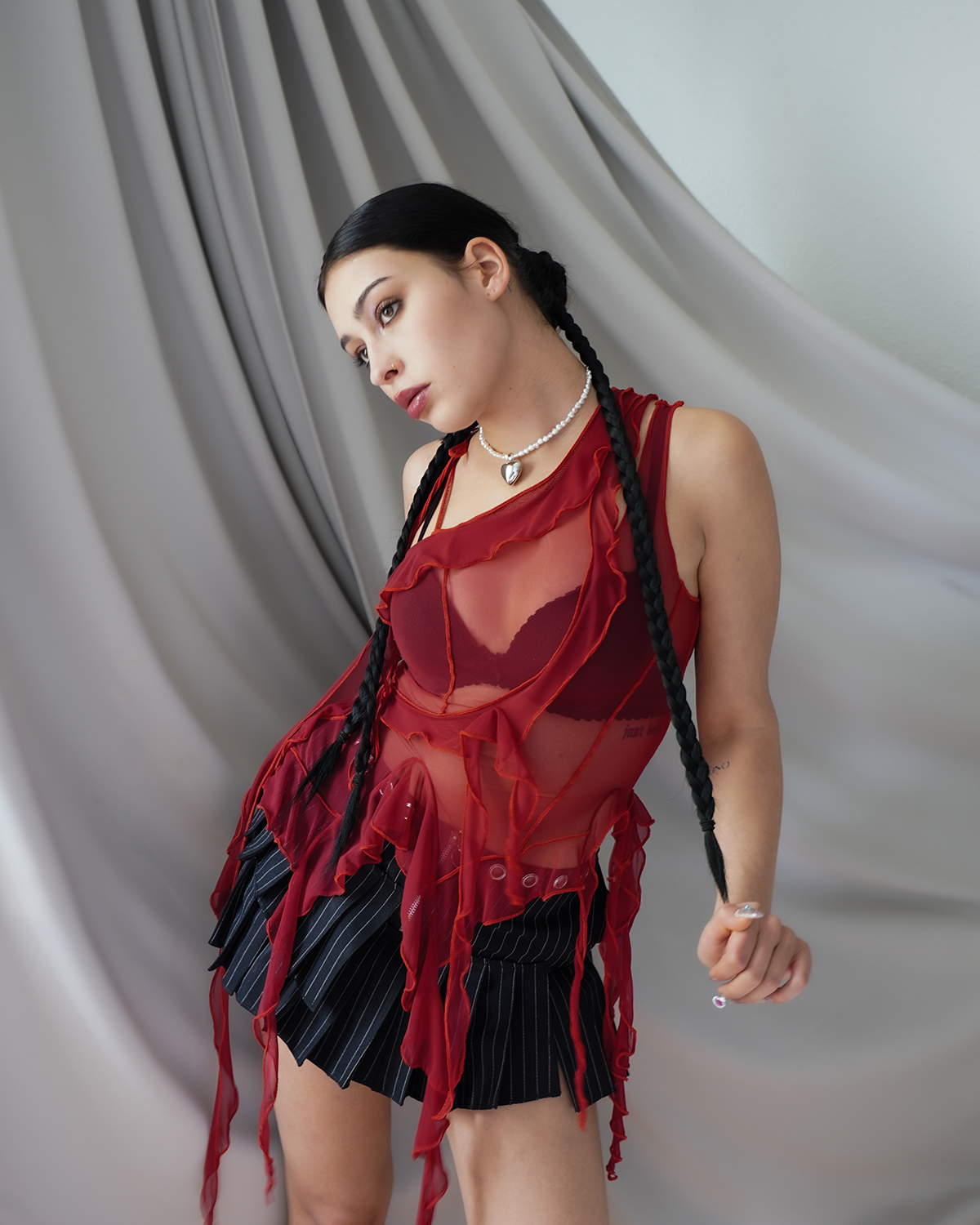 RUBY Asymmetric Frill Top