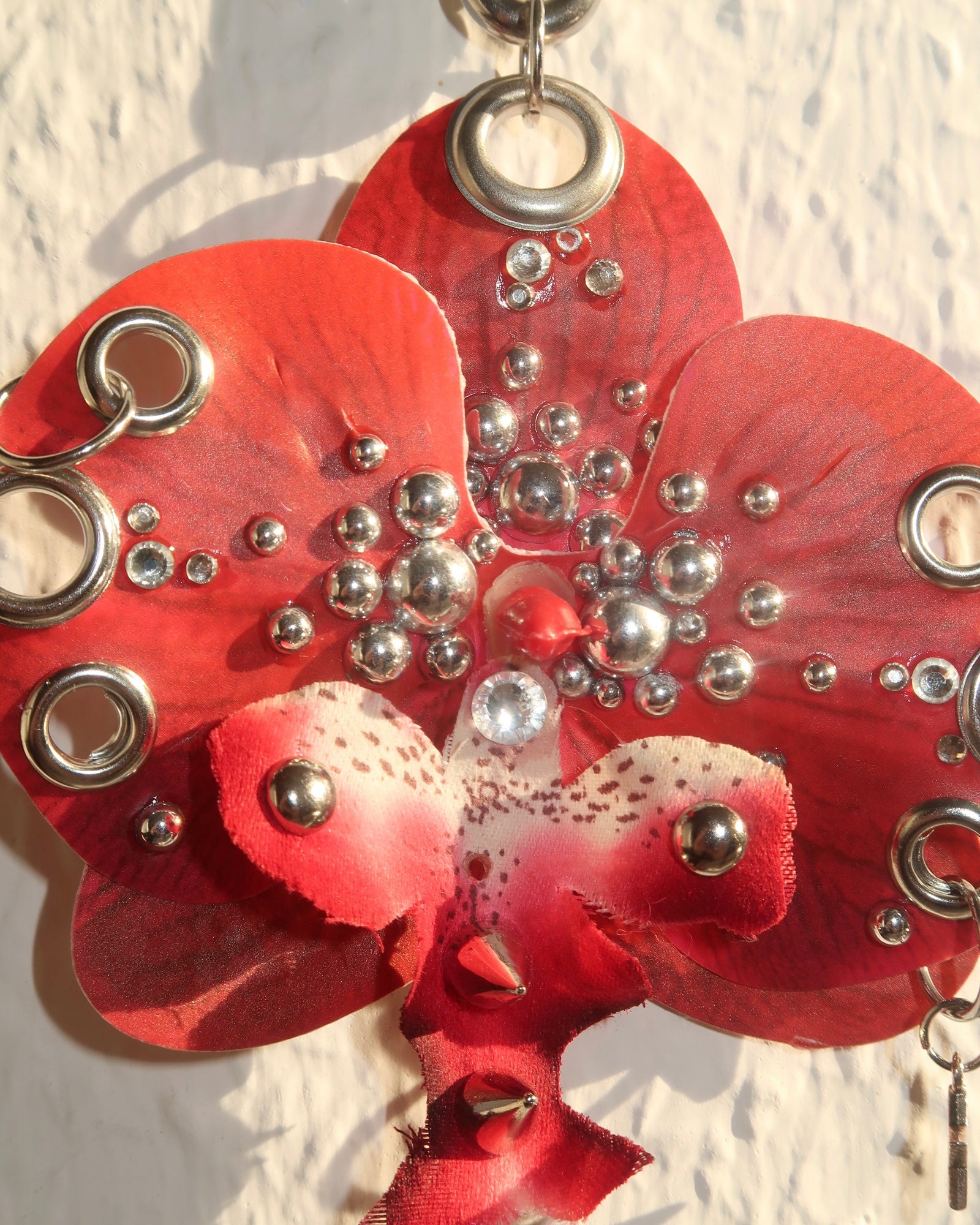 RED STAR ORCHID Keychain