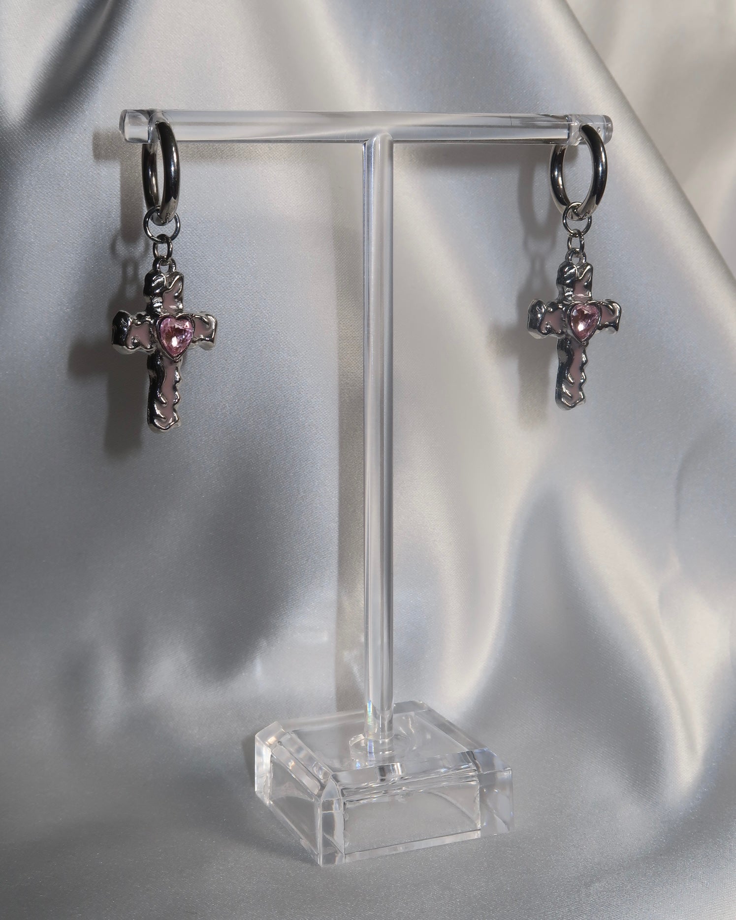 PINK CROSSES Earrings