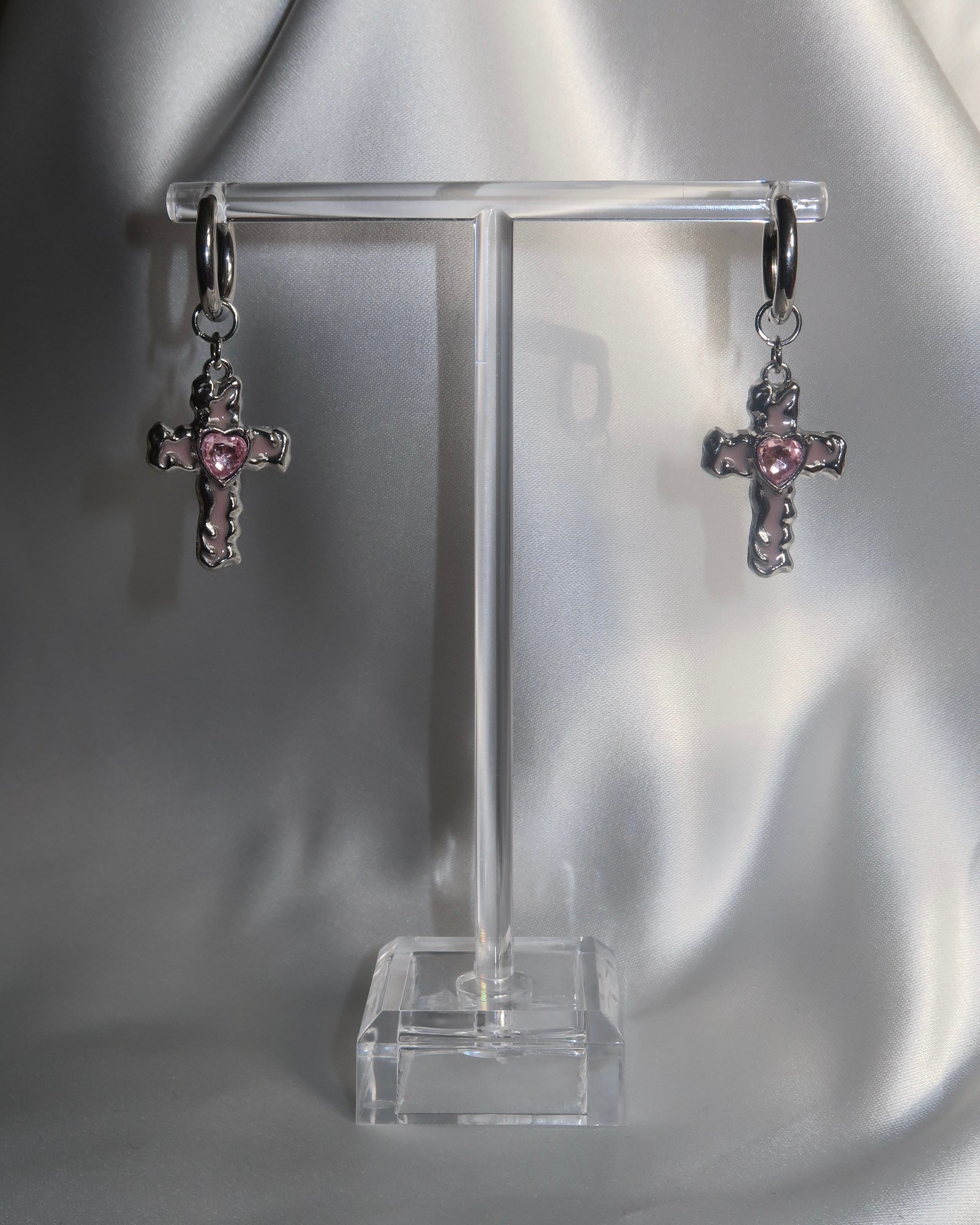 PINK CROSSES Earrings
