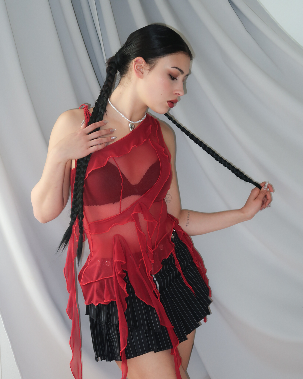 RUBY Asymmetric Frill Top