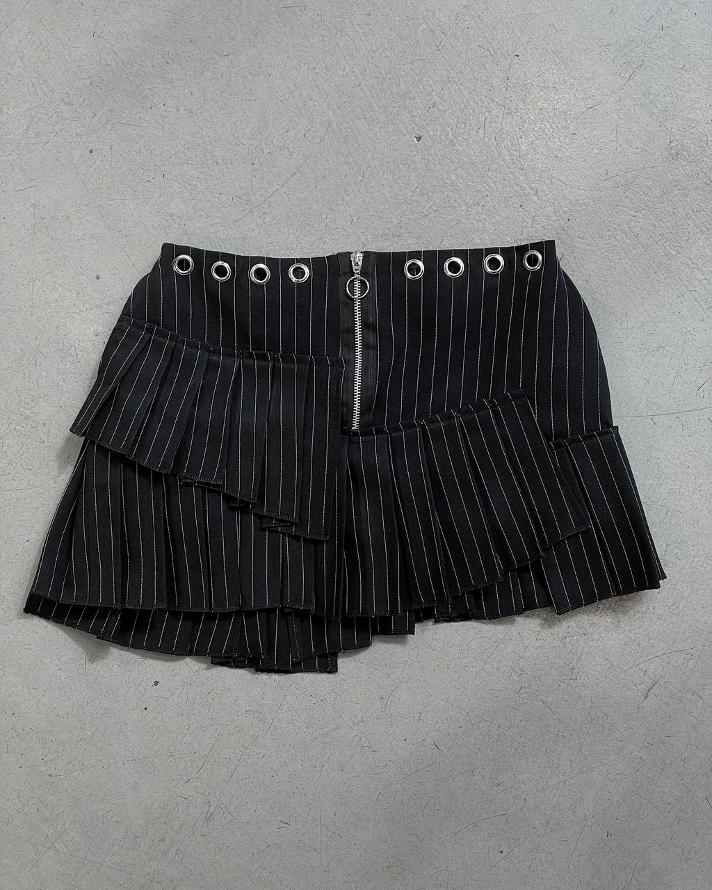 Upcycled Pin Stripes Skirt