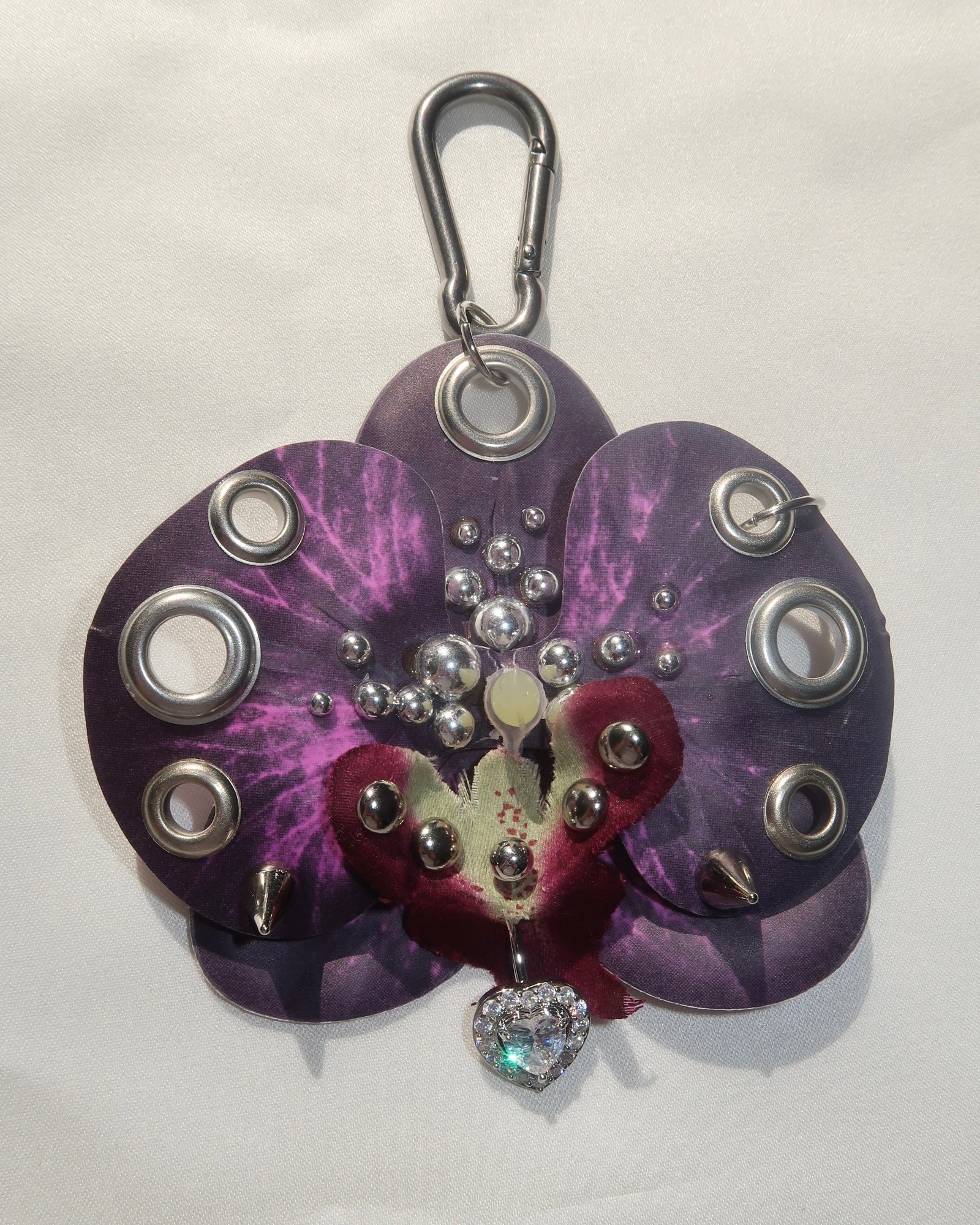 DARK VIOLET ORCHID Keychain