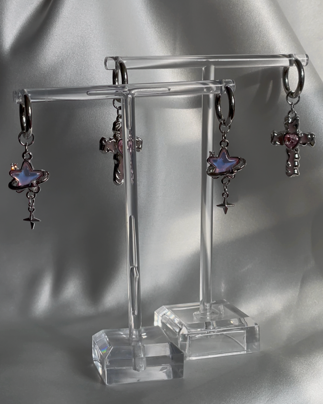 PINK CROSSES Earrings