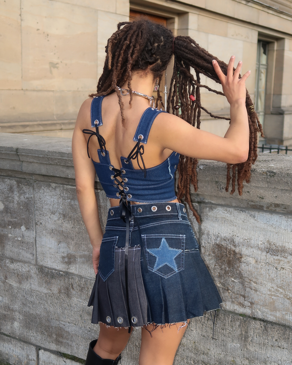 Upcycled Denim Skirt