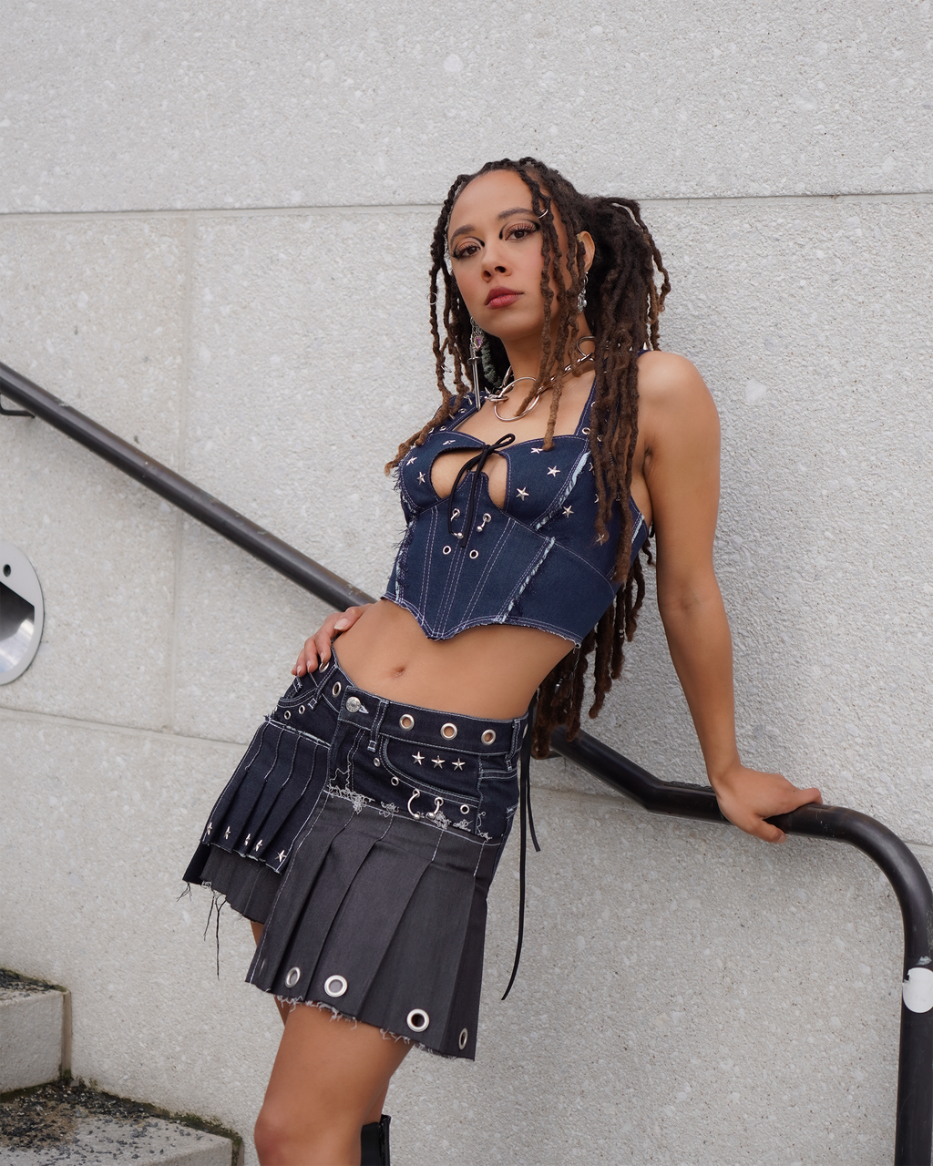 Upcycled Denim Skirt