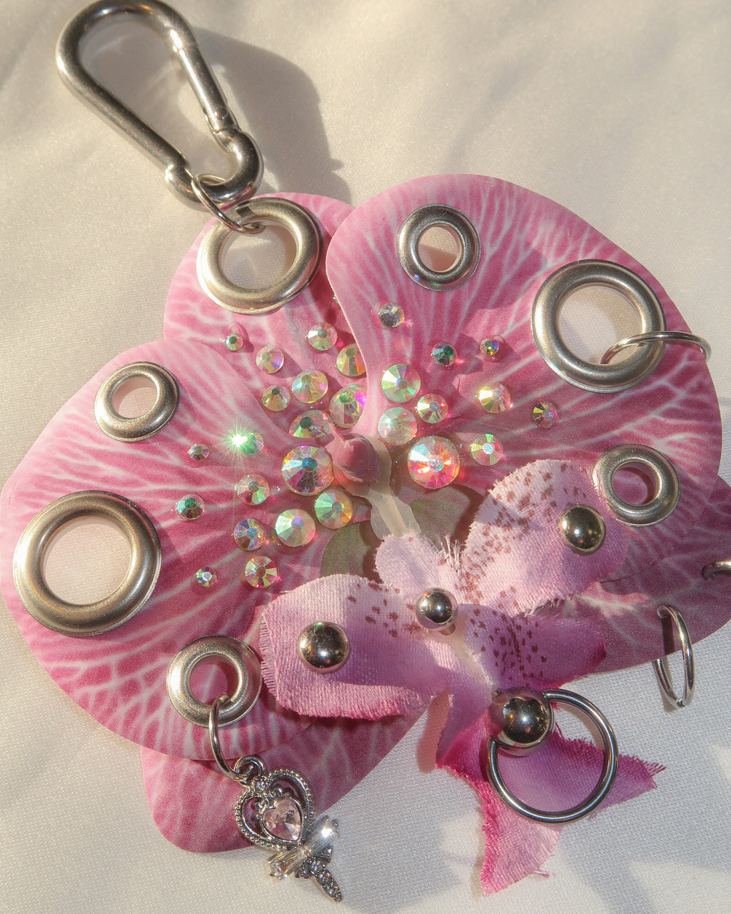 DARK ROSE ORCHID Keychain