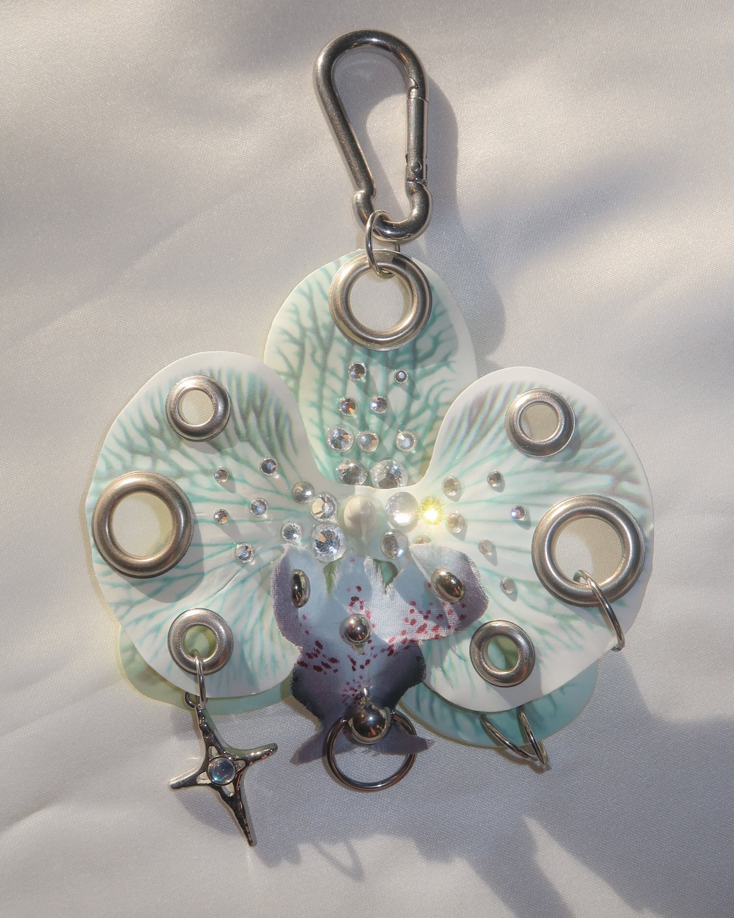 BLUE GHOST ORCHID Keychain