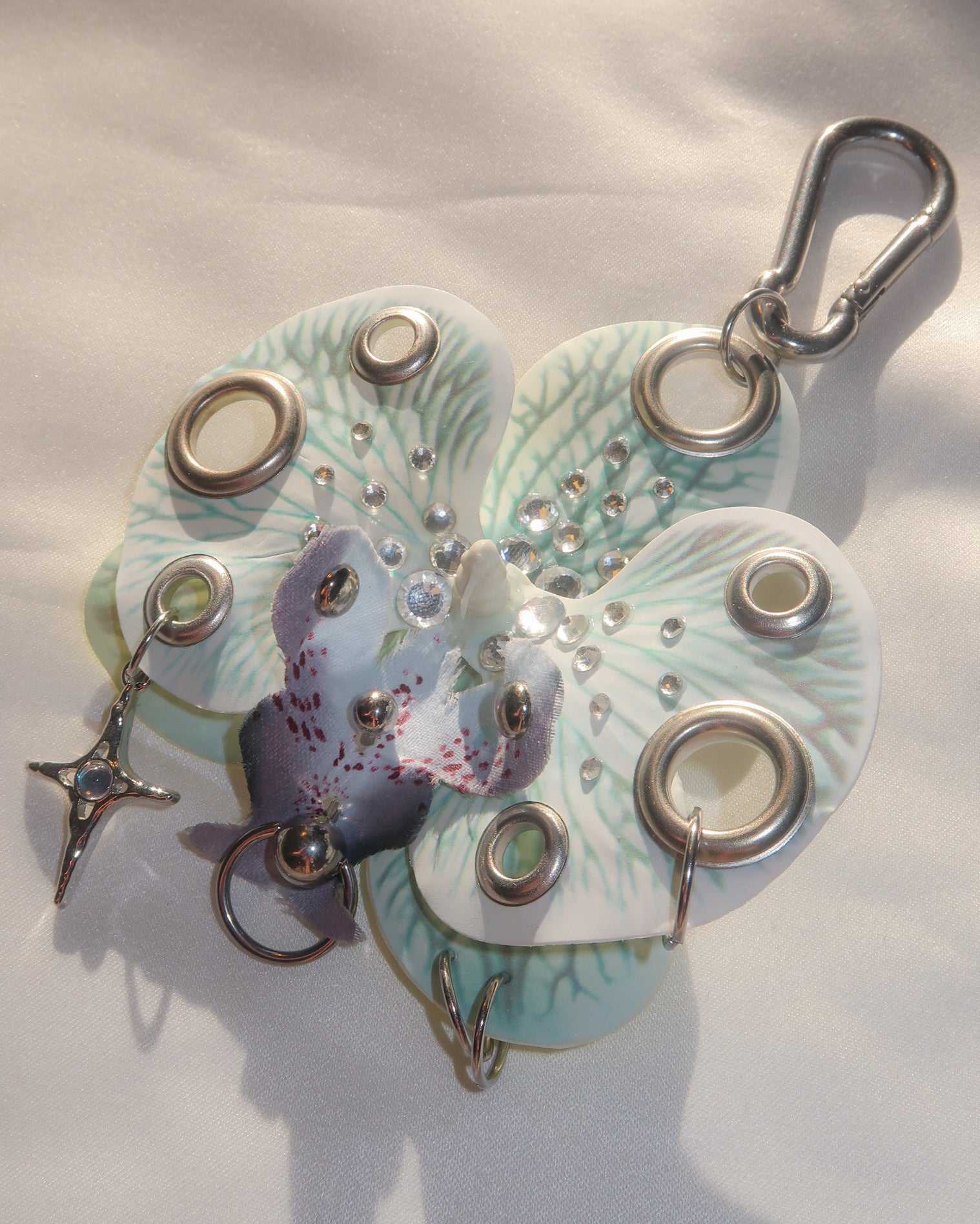 BLUE GHOST ORCHID Keychain