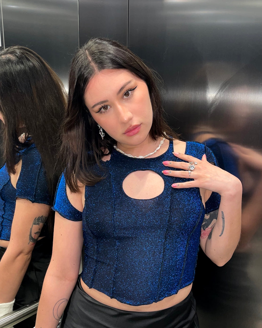 KIKI Top Sparkle Blue