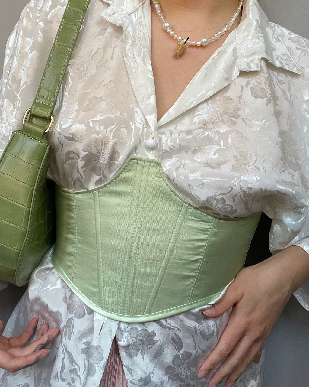 Pistachio Underboob Corset