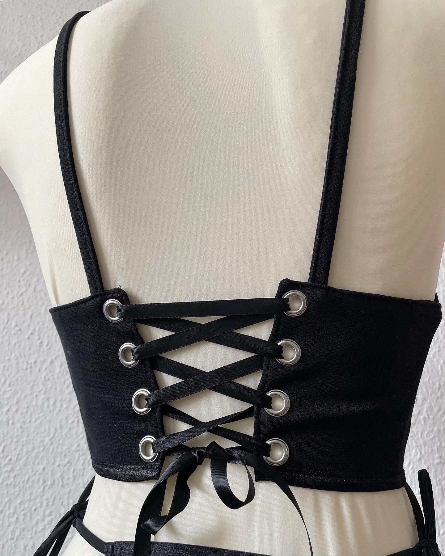 AESPA BLACK Corset Top