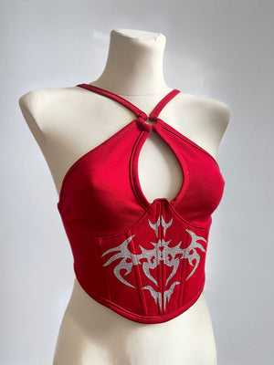 AESPA RED Corset Top